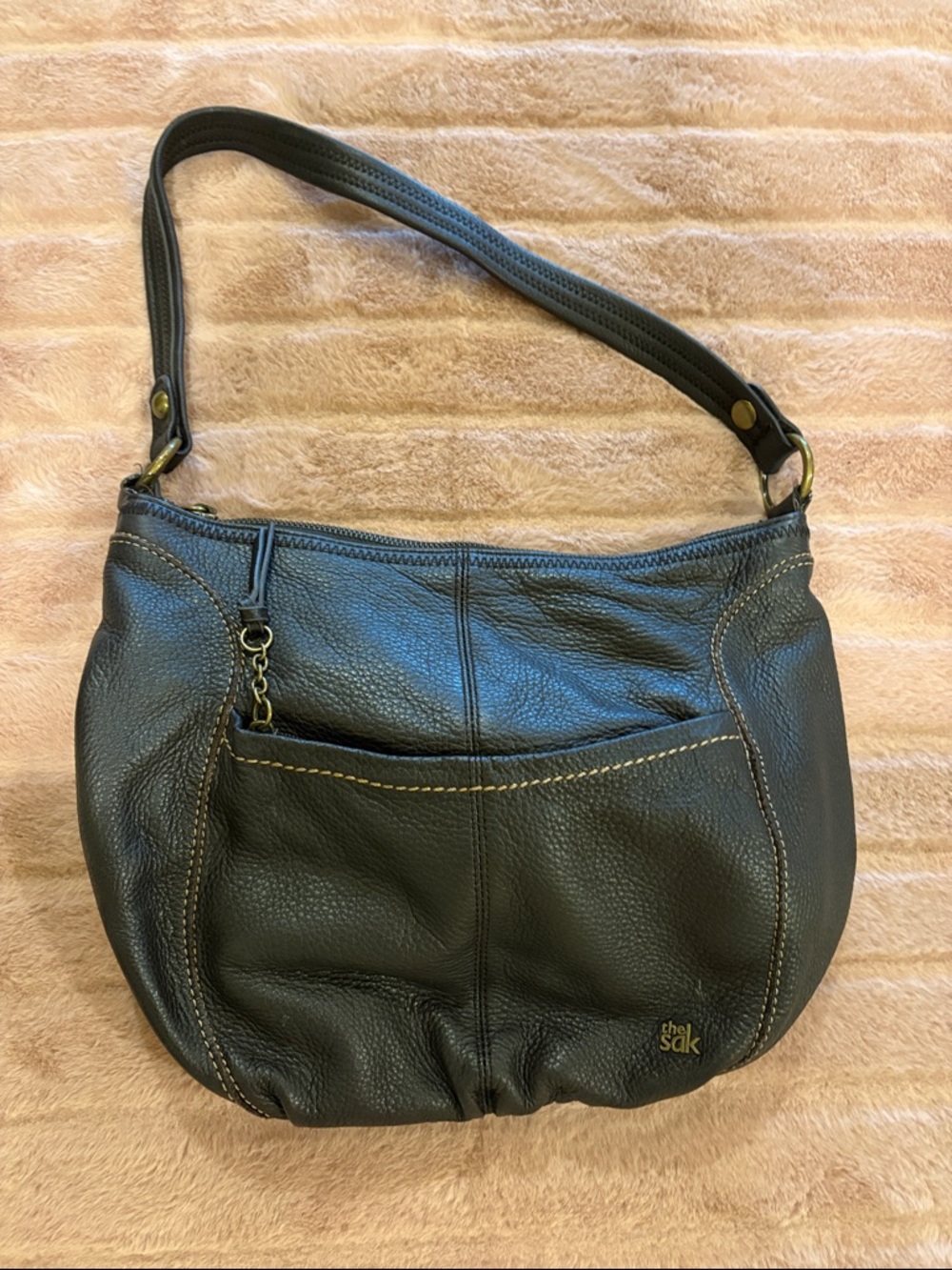 The Sak Brown 100% Leather Shoulder Bag